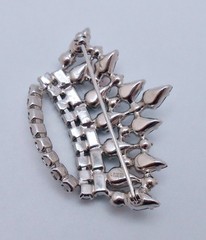 Vintage Signed B DAVID Multi-Color Rhinestone MOTHER’S CROWN Brooch Pin CJ88