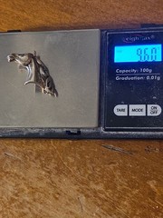 Vintage Sterling Silver Horse Head Pendant Pin Brooch. 9.6 Grams