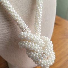 Lot of Vintage Faux Pearl Necklaces with Necklace Enhancer As Is