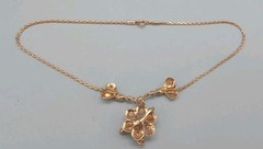 Loran Sim 14 Kt Plated Aqua & Clear 14.5″ Necklace & Screw-On Earrings