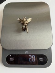 Beautiful Vintage Sterling Silver Guardian Angel Pendant Cubic Zirconia 20 Grams