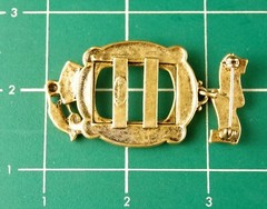2.5″ NOS VTG c1980’s DANECRAFT I ❤️ LOVE MY CAT PHOTO FRAME GOLD PEWTER BROOCH