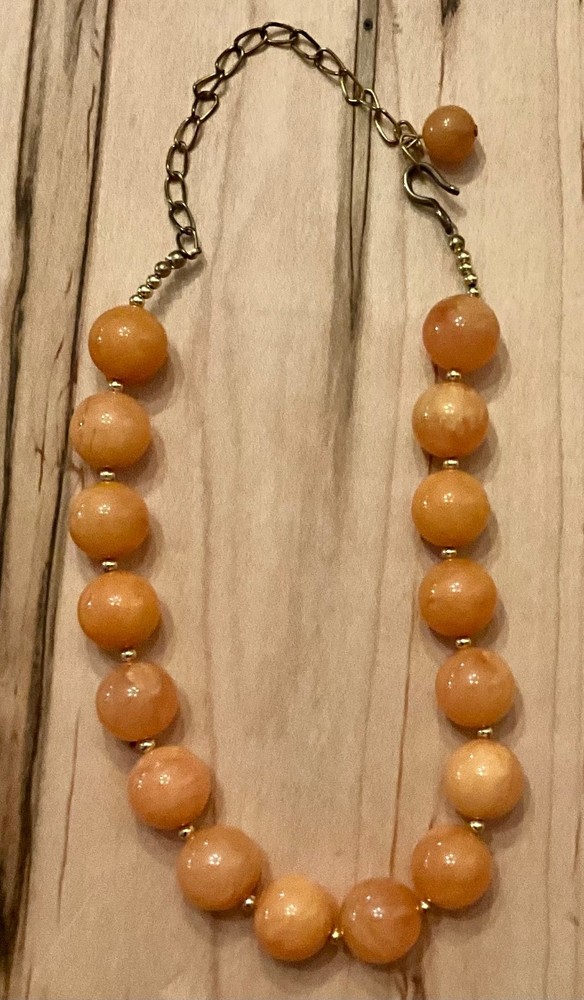 Vintage Butterscotch Beaded Necklace 1950-1960’s
