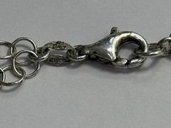 Vintage Sterling Silver Milor Italy 36in Oval Link Necklace