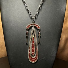 Midcentury Modern Statement Necklace Art Piece Unique
