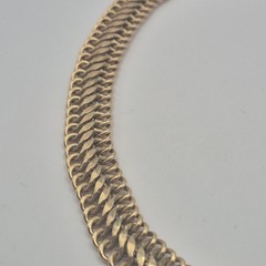 Vintage BB 12KGF Yellow Gold Filled Princess Link Chain Necklace Choker 56g 15″