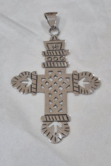 X-Large Sterling Silver Cross Pendant 3.75 Inches