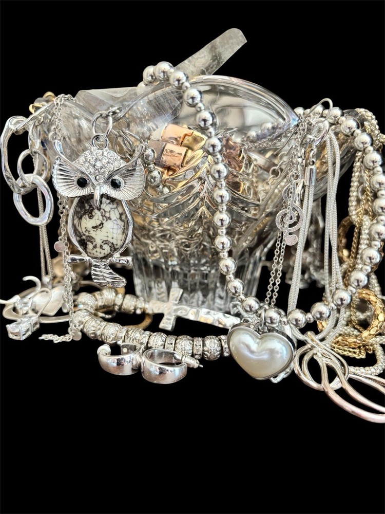 Mystery Jewelry Silver And Gold Tone Modern And Vintage 25 Plus Piece