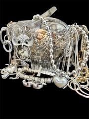 Mystery Jewelry Silver And Gold Tone Modern And Vintage 25 Plus Piece