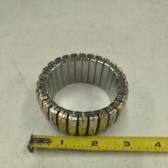 Vintage Stretch Bracelet Silver Gold Silver Tone Expandable Link Bracelet