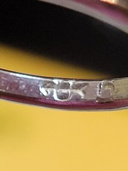 VTG Estate Uncas Mfg Co. Silver Tone Solitaire Cocktail Engagement Ring size 6