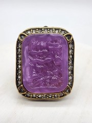 Retired Vintage Heidi Daus Dynasty Bangle Bracelet and Ring Set