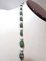 Green and Colors Vintage Art Glass Beaded Necklace