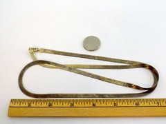 Italy Sterling Silver Herringbone Necklace 30 Inch Length 21.1g .25 Inches Thick
