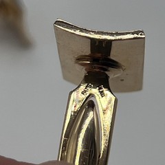 Vintage Swank Genuine Onyx Gold Tone Cufflinks Tie Clip Weber Heilbroner Box