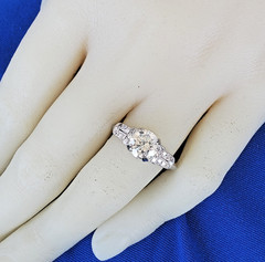 Original EARTH MINED DIAMOND Deco 2ct Engagement Ring Vintage PLATINUM Solitaire