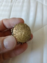 Vintage Sterling Silver cufflink Locket Snuff Box depicting Bullfighter