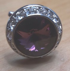 Pair Of Cufflinks – New No Brand Name On Cufflinks Purple Stone