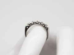 Vintage 1940s $6000 5 Stone 1.50ct VS H Natural Diamond 14k White Gold Band Ring