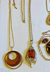 Vintage 7 Designer Signed Necklace Pendant Lot Monet Sarah Coventry Set Napier
