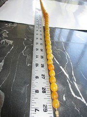 vintage Butterscotch BAKELITE Catalin 110 grams Necklace extra long 29″ TESTED