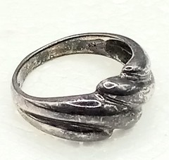 Vintage Womens Sterling Silver Ring, Size 8, Nickel Free, 1960s