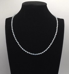 Silver Schark Handmade Sterling Silver & Aquamarine Choker Necklace 17″ #79
