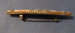VINTAGE MICRO MOSAIC FLORAL BAR BROOCH PIN ITALY 2 1/2 INCHES