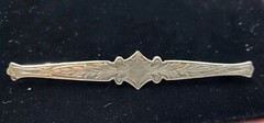 Sterling Silver (Top Only) Vintage Art Nouveau Bar Brooch Pin 4″
