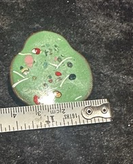 Vintage MCM BROOCH PIN Copper Enamel Abstract 1960s GREAT