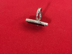 Vintage Emmons Black Marquise Cabochon Rhinestone Adjustable Ring Silver Tone Co