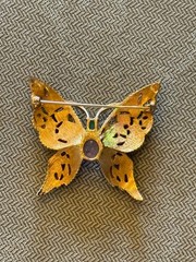 Vintage Lot of 4 Jomaz Joseph Mazer Brooches 3 Butterflies & 1 Pear