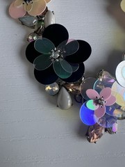 BaubleBar Statement Bib Collar Wildflower Necklace Sequins Jcrew Style H4