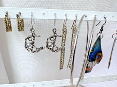 Silver 90s Modernist butterfly y2k 2000s 1990s Pierced hugger Earrings Lot 8 PRS