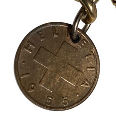 Vintage 1960″s British Coin Charm Bracelet Gold Tone Link Chain 9 Charms 6″