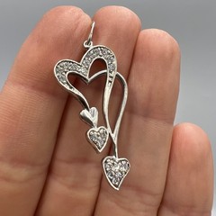 Vintage Pendant Icon Necklace Jewelry Sterling Silver 925 Beautiful Heart 2.44gr