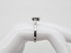 $1500 .29ct VS F IDEAL CUT Natural Diamond 18k White Gold HALO CLUSTER Ring 4g