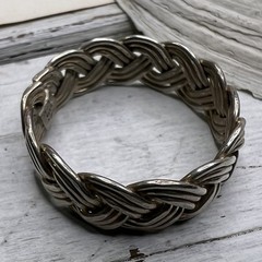 Vintage Woven Ring Sterling Silver 925 Band Size 12 Men Woman Jewelry 🖤