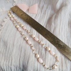 Vintage 1960s 1980s Trifari Jewelry Bundle Pink Lucite Pearl Necklace Earrings