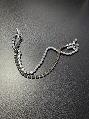 Vintage Black Rhinestone Cross Necklace Tennis Chain Gothic Religious Pendant