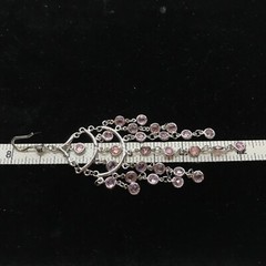 Vintage 925 Sterling Silver Pink Topaz Cubic Zirconia Earrings Stunning!