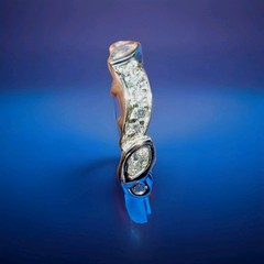 Original EARTH MINED DIAMOND Wedding Band 14K GOLD Guard Enhancer Stack Ring
