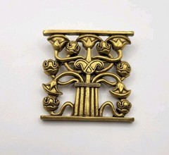 Metropolitan Museum of Art Gold Tone Tree of Life Signed MMA 1995 Pin Brooch