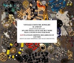 VINTAGE $1 AND UP BUILD YOUR OWN LOT MCM ESTATE JEWELRY 10% OFF 2 0R MORE