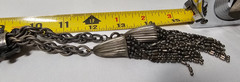 RARE Vintage Chunky “Style Metal Spec NY” Necklace W/Tassels Art Deco Style
