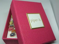 Post Pierced Earrings Gold Tone Colorful Beads CINCO De Mayo Box PIPER K 2 3/4″