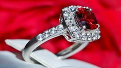 925 sterling silver ring 3.00ct garnet white sapphire halo size 7 handmade 3.5gr