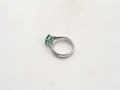 RARE Signed $10,000 3.50ct AAA+++ Colombian Emerald Diamond Platinum Ring 10g