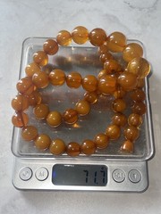Antique Amber and Butterscotch Bakelite Plastic Screw Clasp Necklace 72 Grams
