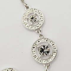 Avon NRT Professional Sparkling Rhinestone Silver Tone Metal Vintage Necklace